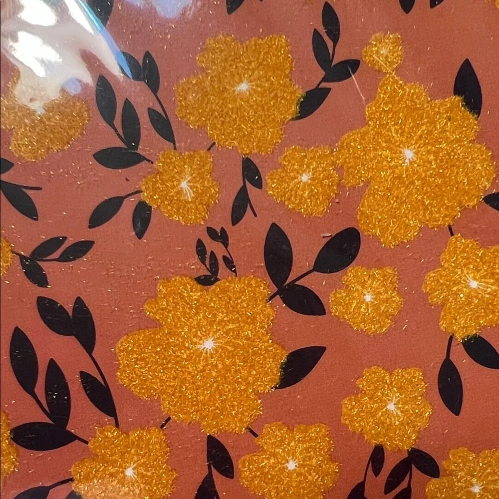 Floral Patterned Notebook with Orange Flowers